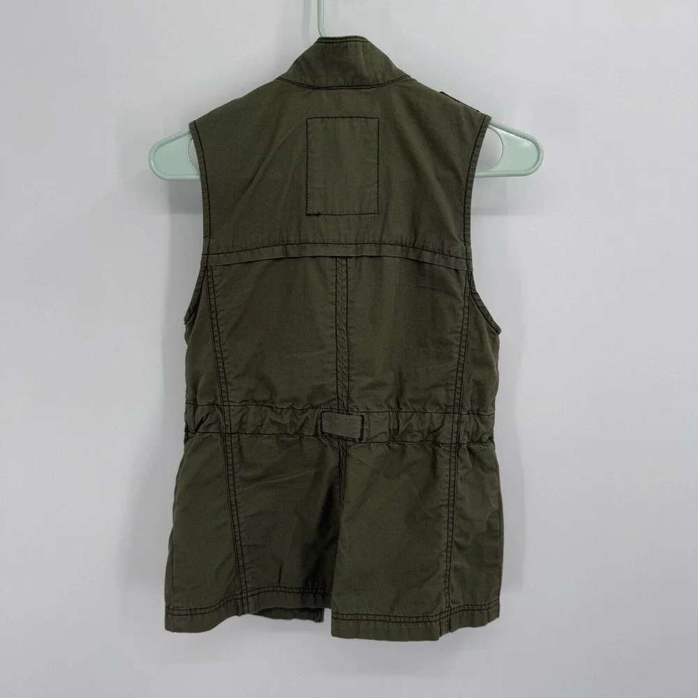 Abercrombie & Fitch Womens Utility Outerwear Vest Size Small Green‎ Sleeveless